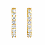 0.50 Carat Lab Grown Diamond Huggie Hoop Earrings
