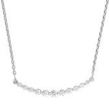 0.75 Carat Lab Grown Diamond Smile Necklace in Sterling Silver