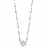 0.33 Carat Lab Grown Sterling Silver Round Cluster Diamond Necklace