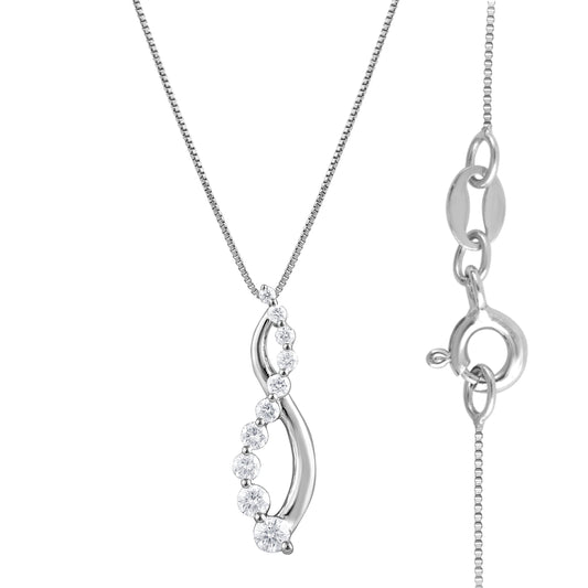 0.25 Carat Lab Grown Diamond Infinity Pendant Necklace
