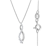 0.25 Carat Lab Grown Diamond Infinity Pendant Necklace