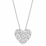 0.50 Carat Lab Grown Diamond Heart Pendant Necklace In Sterling Silver