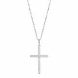 0.25 Carat Lab Grown Cross Diamond Necklace