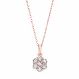 0.10 Carat Lab Grown Cluster Diamond Pendant Necklace