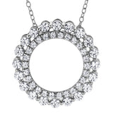 1 Carat Lab Grown Diamond Circle Of Life Necklace In Sterling Silver