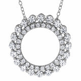 1 Carat Lab Grown Diamond Circle Of Life Necklace In Sterling Silver