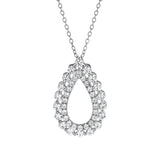 1 Carat Lab Grown Diamond Teardrop Pendant Necklace