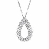 1 Carat Lab Grown Diamond Teardrop Pendant Necklace