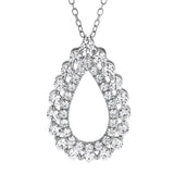 1 Carat Lab Grown Diamond Teardrop Pendant Necklace