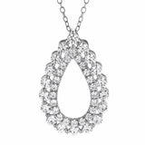 1 Carat Lab Grown Diamond Teardrop Pendant Necklace
