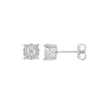 0.50 Carat Lab Grown Diamond Halo Necklace Set
