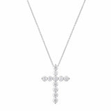 1 Carat Lab Grown Diamonds Cross Pendant Necklace