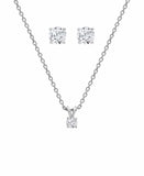 0.50 Carat Lab Grown Round Cut Solitaire Diamond Necklace Set
