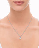 0.50 Carat Lab Grown Round Cut Solitaire Diamond Necklace Set