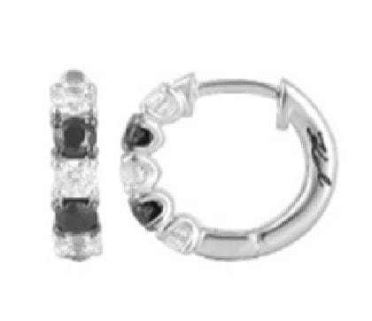 1 Carat Lab Diamond Huggie Hoop In Sterling Silver