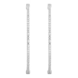 0.75 Carat Lab Grown Diamond Hinged Hoop Sterling Silver Earrings