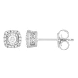 0.20 Carat Halo Lab Grown Diamond Stud Earrings