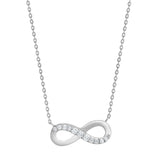 0.10 Carat Sterling Silver Lab Grown Diamond Infinity Pendant Necklace