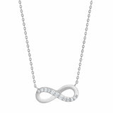 0.10 Carat Sterling Silver Lab Grown Diamond Infinity Pendant Necklace