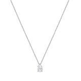 1 Carat Lab Grown Pear Solitaire Diamond Pendant Necklace