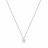 1 Carat Lab Grown Pear Solitaire Diamond Pendant Necklace