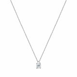 1 Carat Lab Grown Pear Solitaire Diamond Pendant Necklace