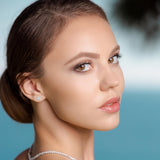 0.25 Carat Lab Grown Halo Diamond Stud Earrings