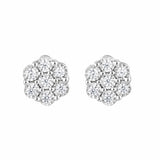 0.25 Carat Lab Grown Cluster Diamond Earrings