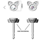 0.25 Carat Cat Shaped Lab Grown Diamond Stud Earrings