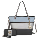 Vallie Colorblock Tote Bag Set