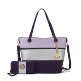 Vallie Colorblock Tote Bag Set