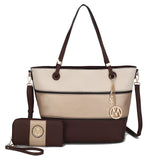 Vallie Colorblock Tote Bag Set