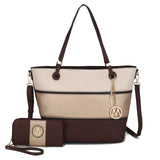 Vallie Colorblock Tote Bag Set