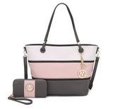 Vallie Colorblock Tote Bag Set