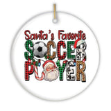 Santas Favorite Soccer Player Ornament
