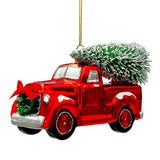 Glass Pickup Truck Ornament