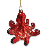 Octopus Blown Glass Ornament