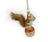 Squirrel Glass Ornament