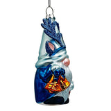 Antlers Gnome Glass Ornament