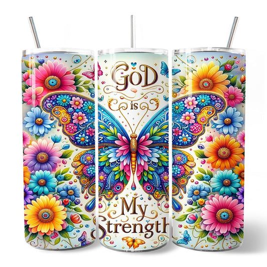 God Is My Strength 20oz Tumbler