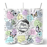 Mom Reminders Butterfly 20oz Tumbler