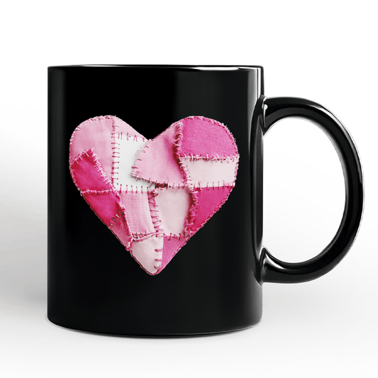 Patchwork Heart Valentine Mug