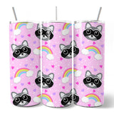 Raccoon Rainbow 20oz Tumbler