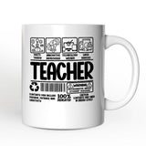 Teacher Barcode Ceramic Mug