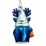 Antlers Gnome Glass Ornament