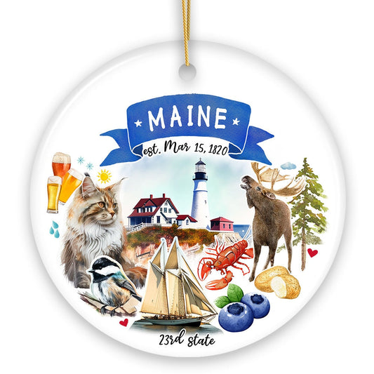 Maine State Ornament