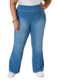 Pull On Flared Denim Jeans