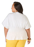 Shirred Waist Cotton Jersey Tee
