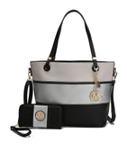 Vallie Colorblock Tote Bag Set