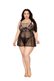 Dreamgirl Floral Babydoll And G String Set